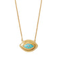 Mariya evil eye necklace in gold turquoise