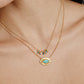 Mariya evil eye necklace in gold turquoise