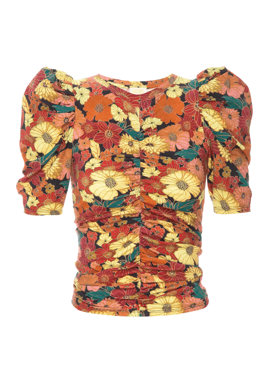 Gael gathered tee in kimono