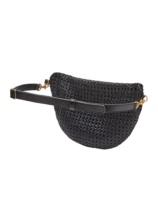 Grande fanny in black rattan