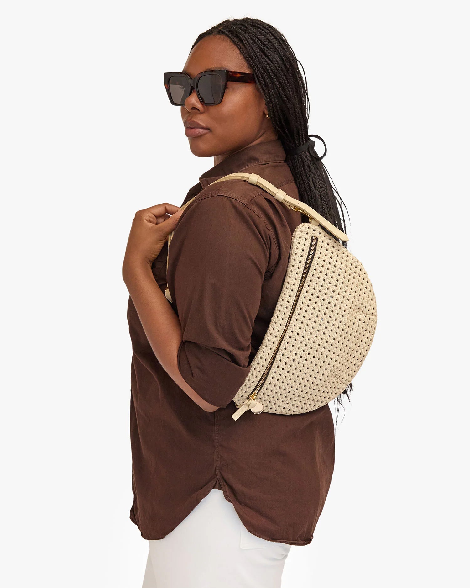 Grande fanny in cream rattan