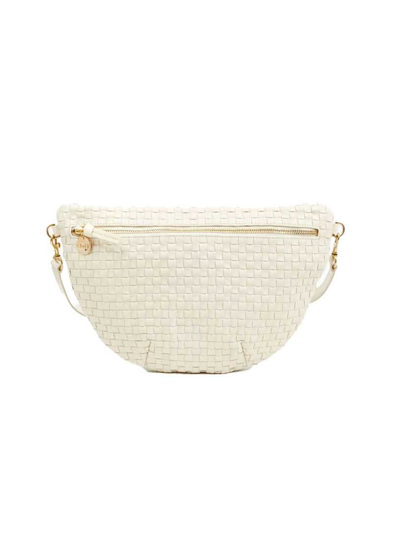 Grande fanny in cream woven checker