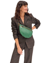 Grande fanny in mint opal black woven zig zag