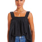 Jasmine top in black silk