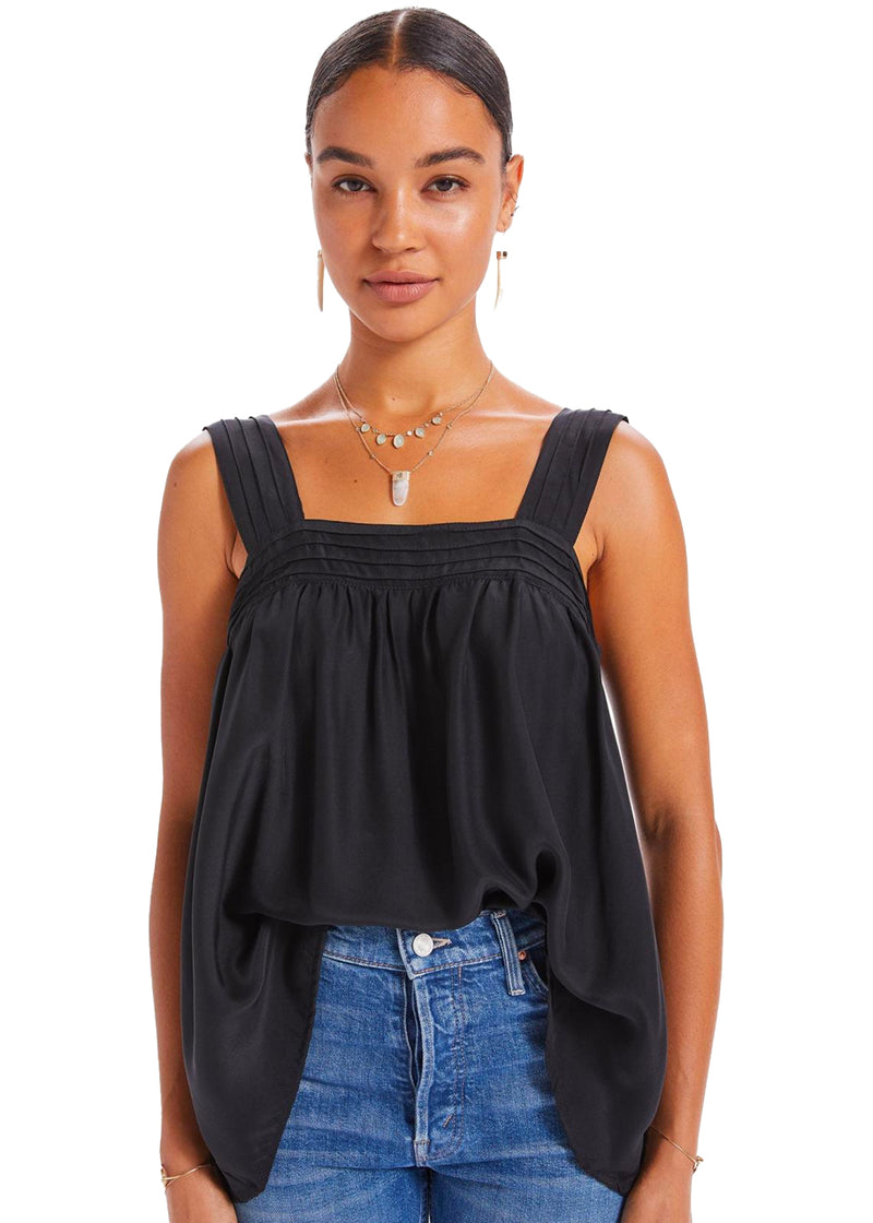 Jasmine top in black silk