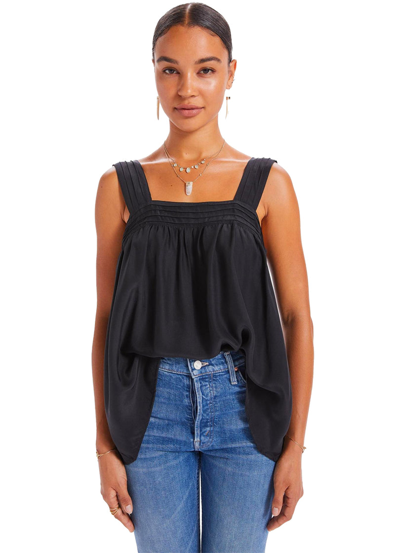 Jasmine top in black silk