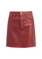 Jessica coated skirt in burnt henna
