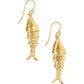 Koi fish earrings in gold