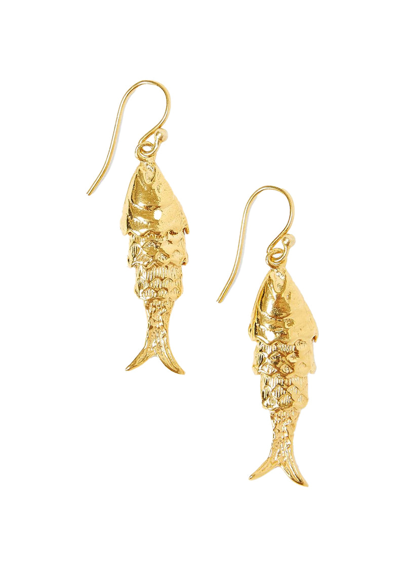 Koi fish earrings in gold