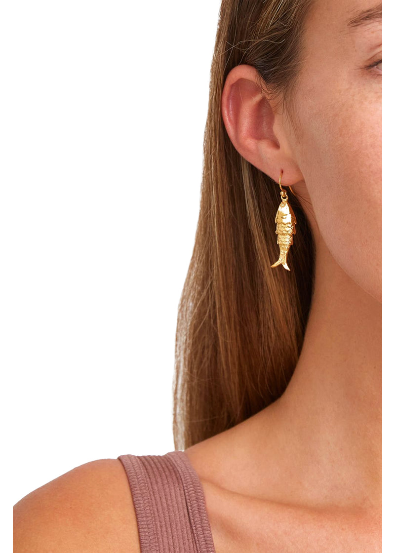 Koi fish earrings in gold