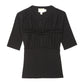 Lilia ruched bust tee in jet black