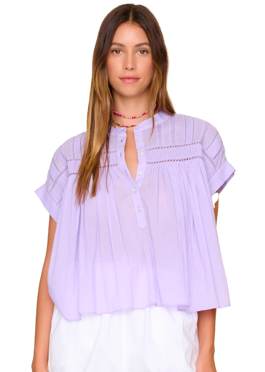 Louelle top in soft iris