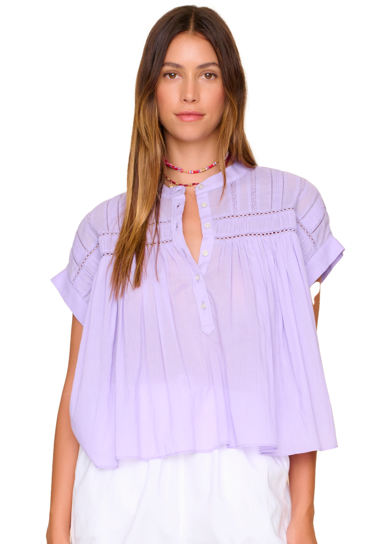 Louelle top in soft iris