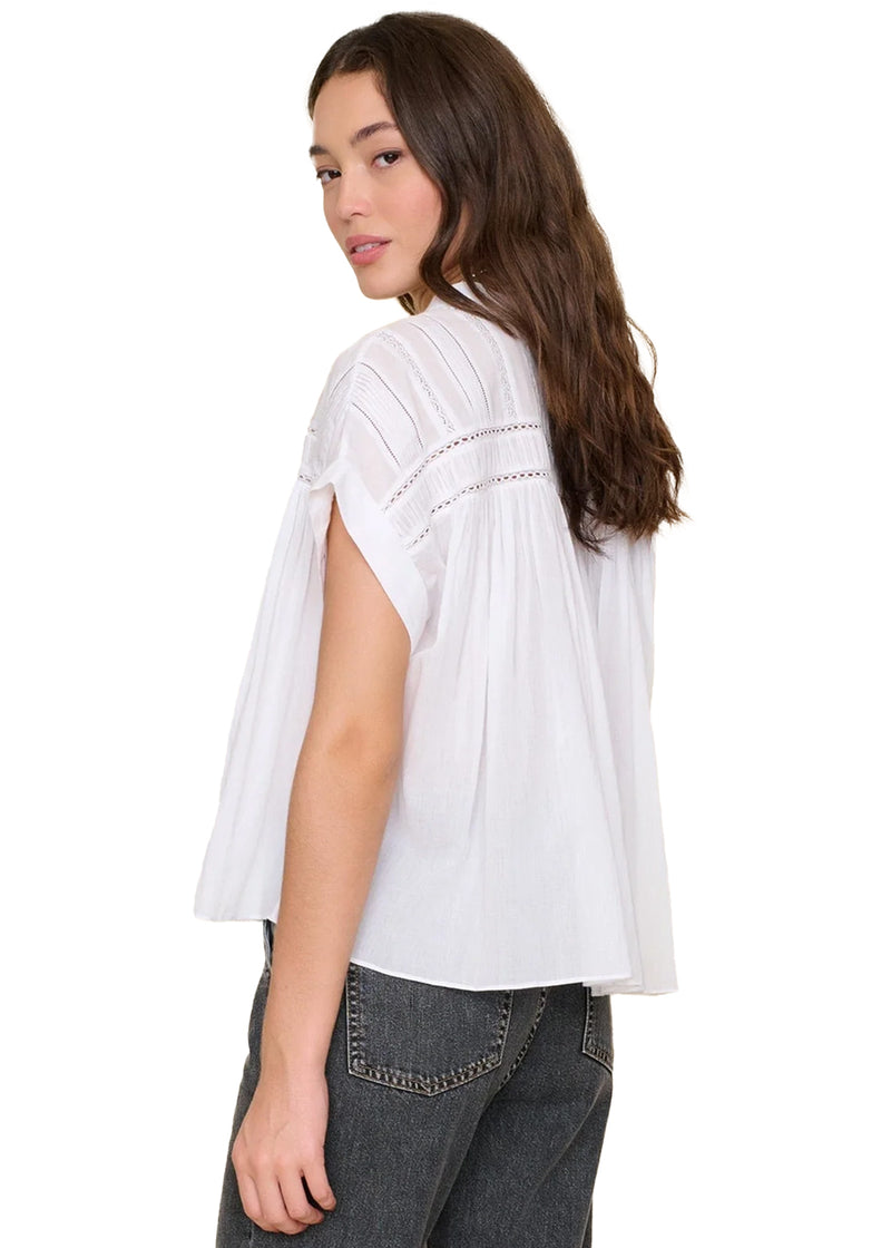 Louelle top in white