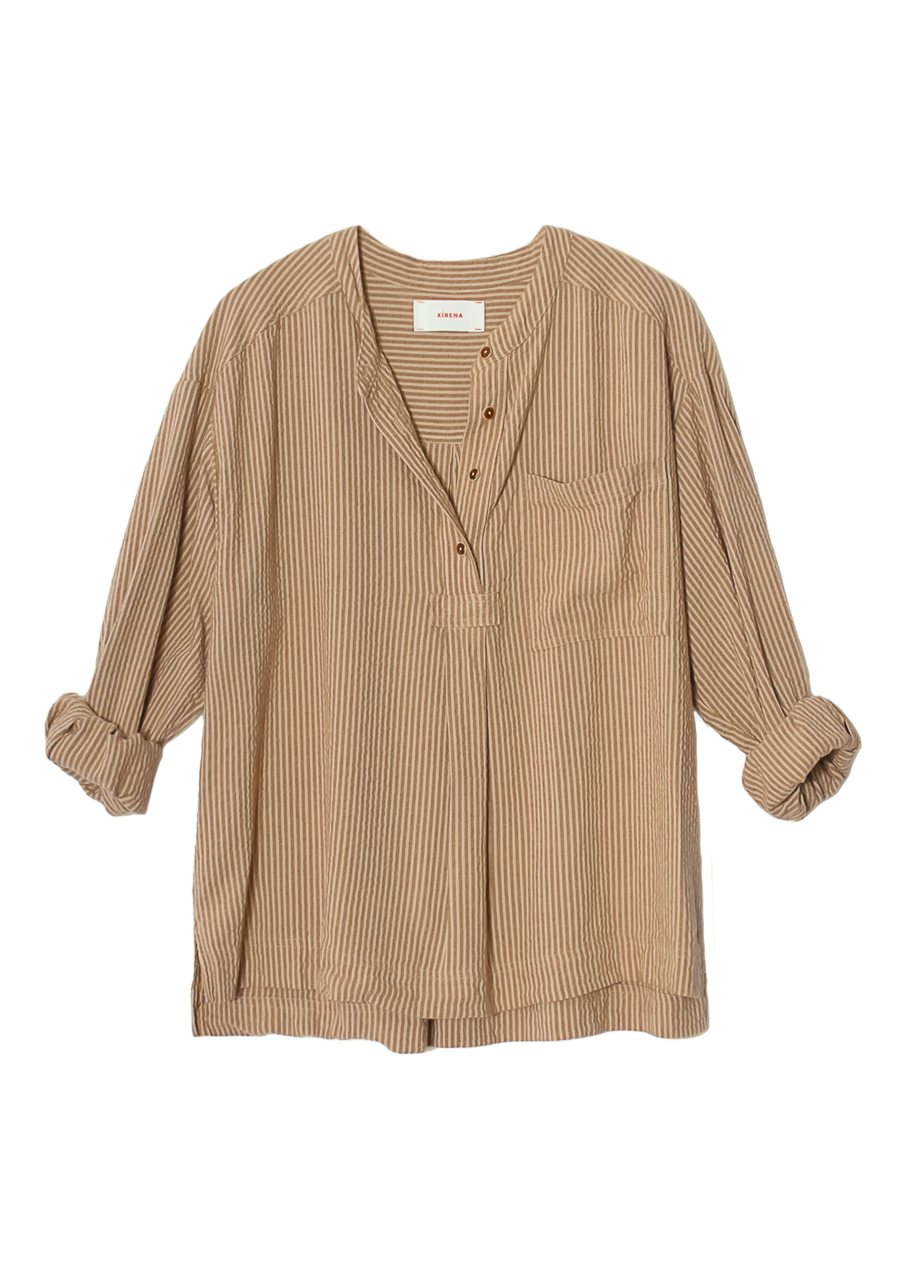 Makenzie shirt in fawn stripe