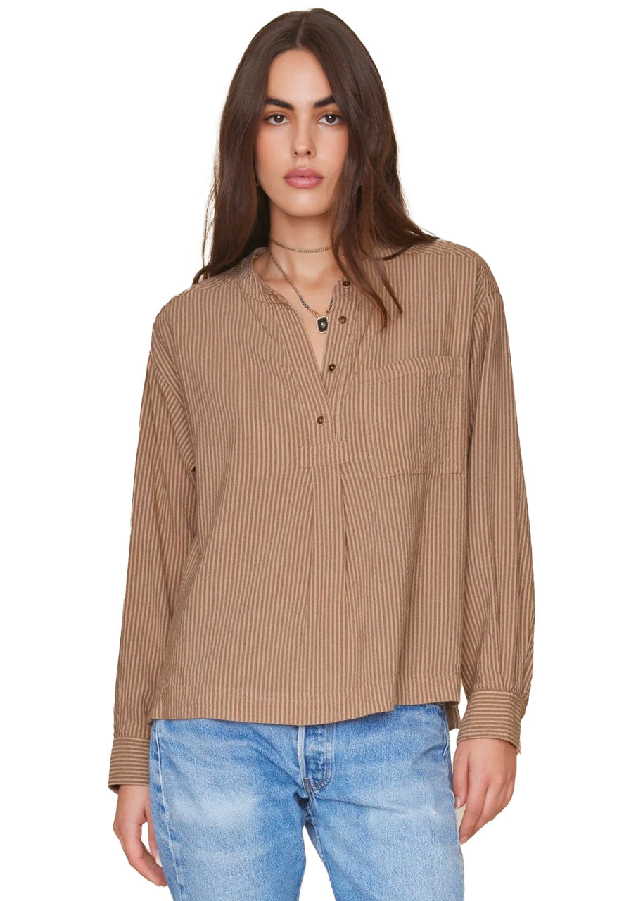 Makenzie shirt in fawn stripe