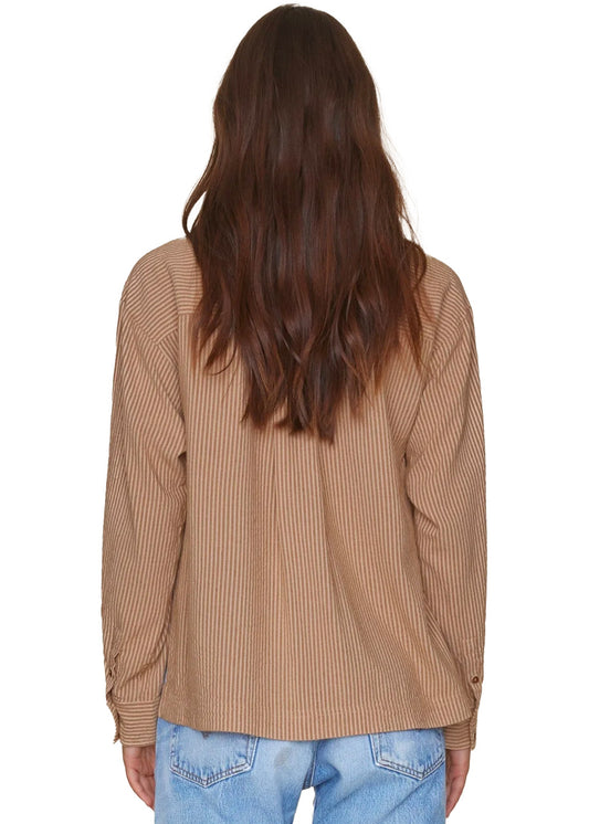 Makenzie shirt in fawn stripe