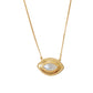 Mariya evil eye necklace in gold moonstone