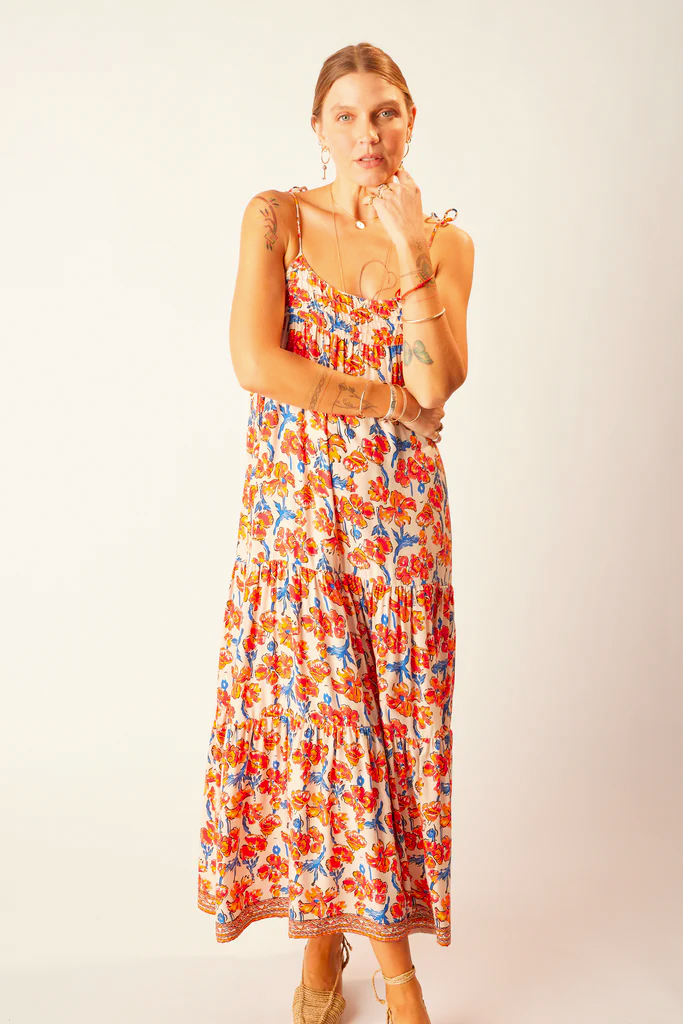 Melanie dress in Clementine silk