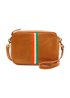 Midi sac in cuoio perf w/ stripes