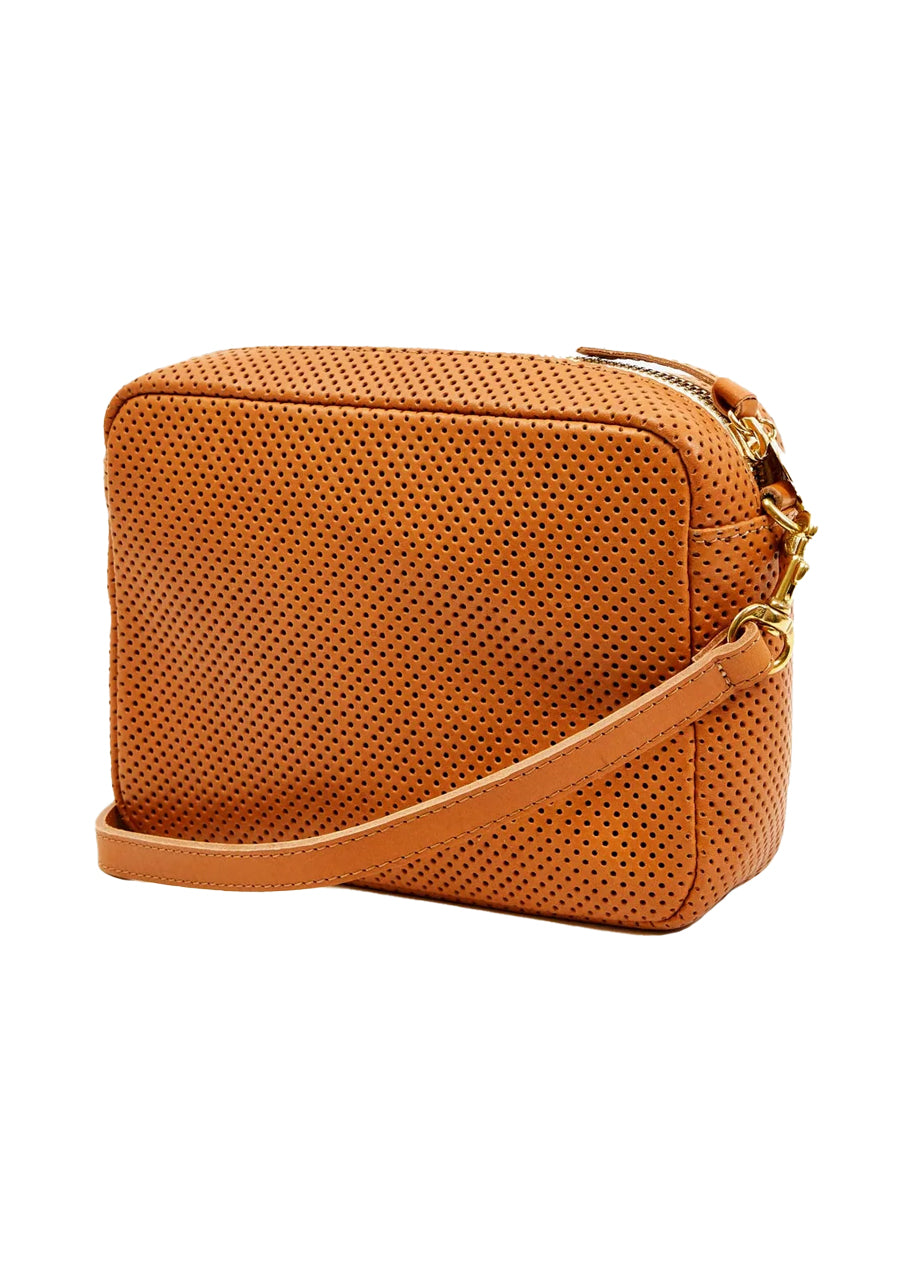 Midi sac in cuoio perf w/ stripes