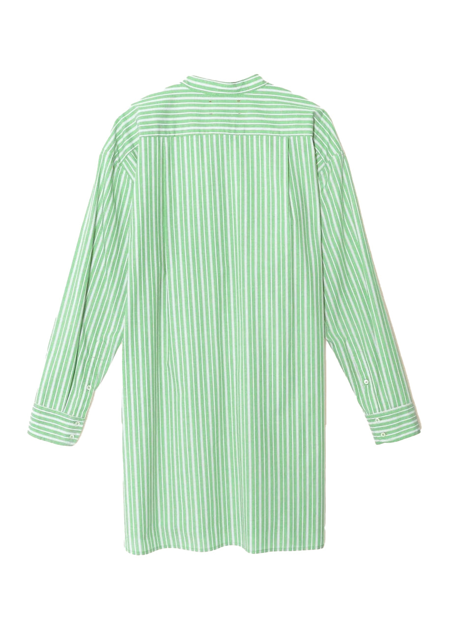 Mills dress in matcha stripe