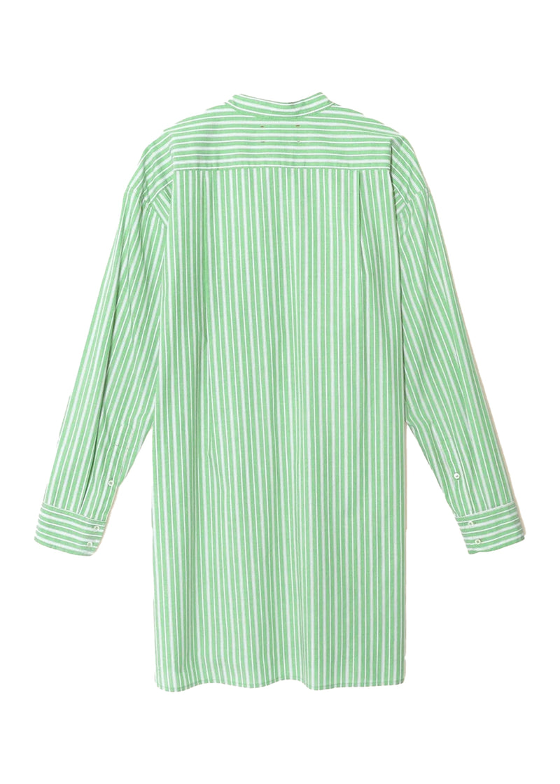 Mills dress in matcha stripe