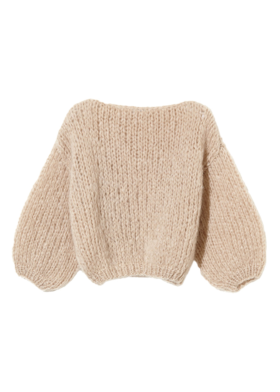 Mohair big sweater in beige