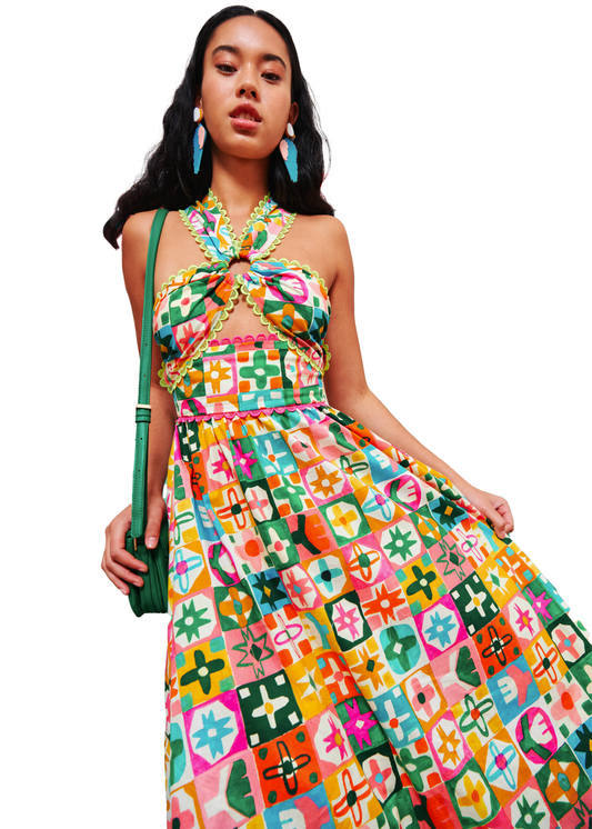 Narmada dress in multi