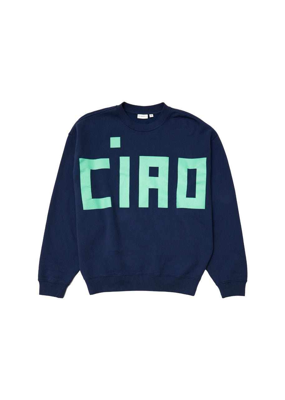 *PREORDER* Grande ciao oversized sweatshirt in navy mint