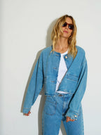 Paley denim jacket in blue jay