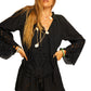 Penny blouse in tangier embroidery nero