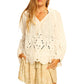 Penny blouse in tangier embroidery salt