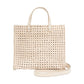 Petit simple tote in cream rattan