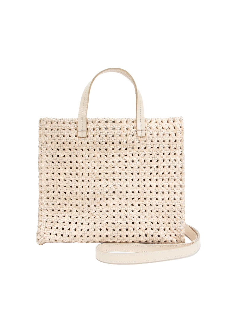 Petit simple tote in cream rattan