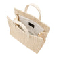 Petit simple tote in cream rattan