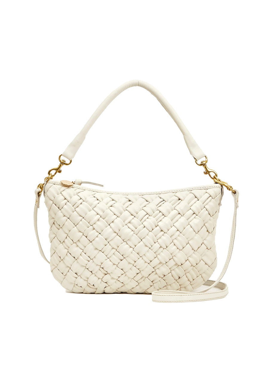 Petit moyen messenger in cream puffy woven