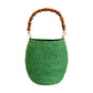 Pot de miel bag with bamboo handle in green