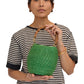 Pot de miel bag with bamboo handle in green