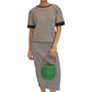 Pot de miel bag with bamboo handle in green