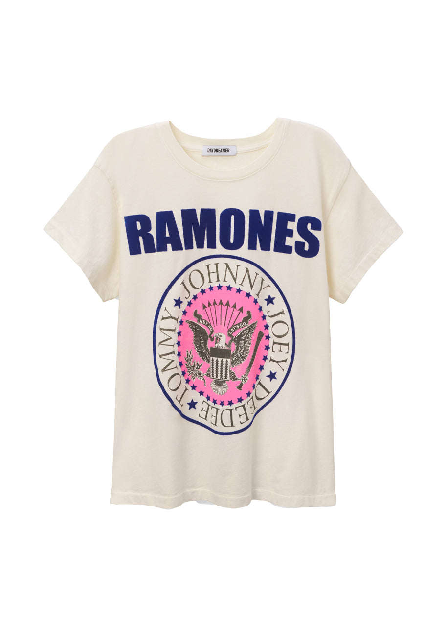 Ramones classic seal tour tee in stone vintage
