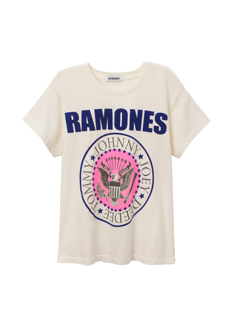 Ramones classic seal tour tee in stone vintage