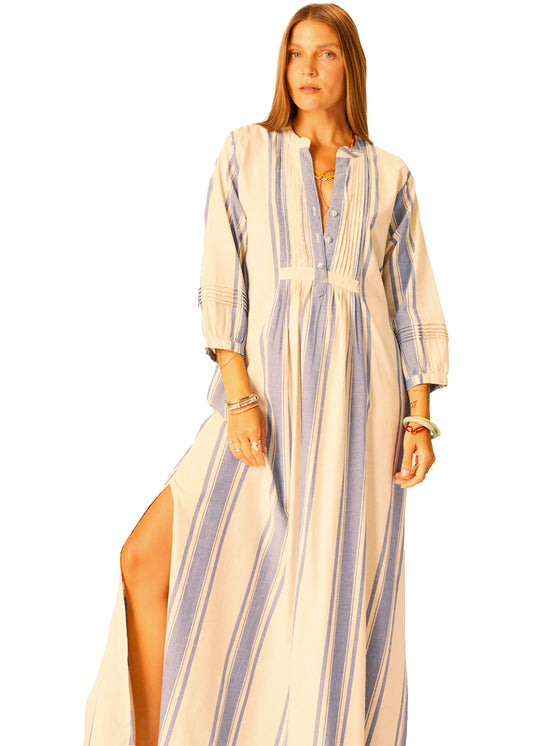 Sammie maxi dress in french stripe blue