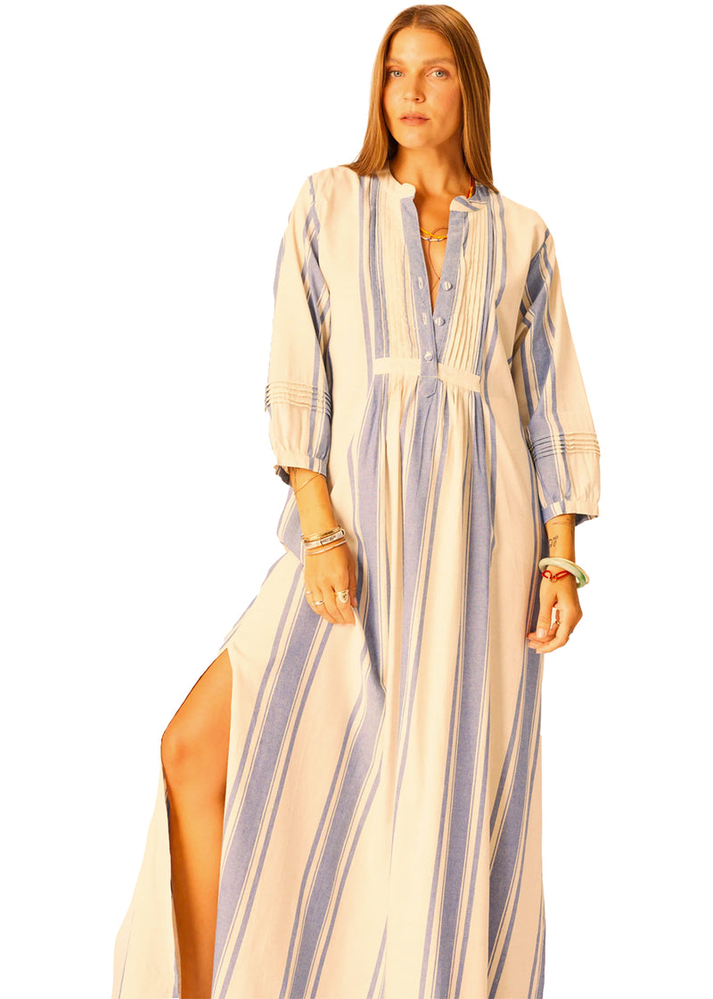 Sammie maxi dress in french stripe blue