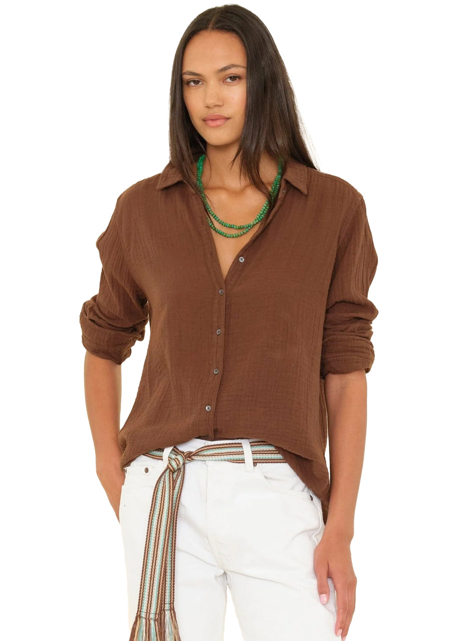 Scout shirt in cocoa bean gauze