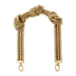 Shortie strap in vintage knotted gold