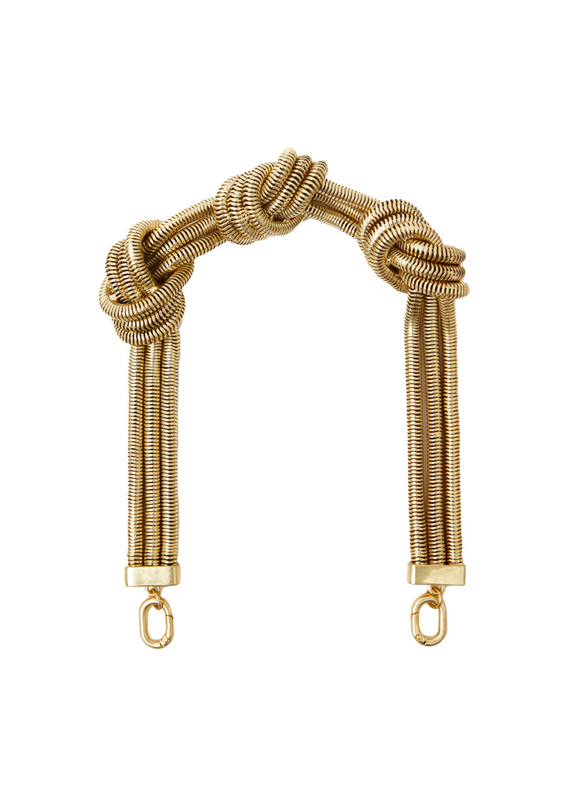 Shortie strap in vintage knotted gold