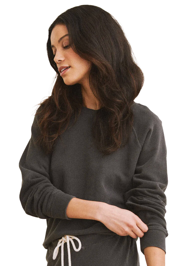 The shrunken sweatshirt in washed black