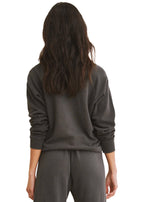 The shrunken sweatshirt in washed black