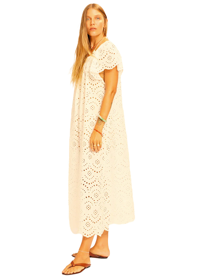 Sienna dress in marrakech embroidery salt